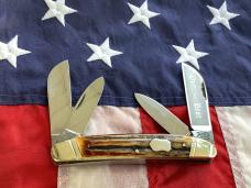 Super Stag Bulldog Brand Congress w/ S&D Our Best Blade Etch w/ Gnarly Stag Handles -NOS
