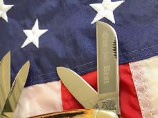 Super Stag Bulldog Brand Congress w/ S&D Our Best Blade Etch w/ Gnarly Stag Handles -NOS