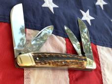 Super Stag Bulldog Brand Congress w/ S&D Our Best Blade Etch w/ Gnarly Stag Handles -NOS