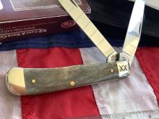 Exotic Case xx 2019 (EX254 SS) w/ Beautiful Brown Giraffe Bone Handles -NOS in orig hard box