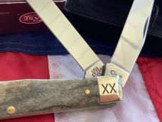 Exotic Case xx 2019 (EX254 SS) w/ Beautiful Brown Giraffe Bone Handles -NOS in orig hard box