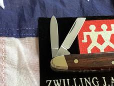 Vintage J A Henckels Whittler (Mdl 1918) Pocket Knife w/ Wood Handles! -NOS