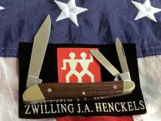 Vintage J A Henckels Whittler (Mdl 1918) Pocket Knife w/ Wood Handles! -NOS