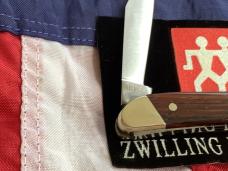 Vintage J A Henckels Whittler (Mdl 1918) Pocket Knife w/ Wood Handles! -NOS