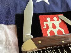 Vintage J A Henckels Whittler (Mdl 1918) Pocket Knife w/ Wood Handles! -NOS