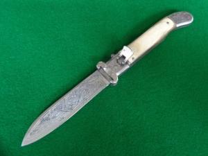 VERY RARE c. 1930's-40's Large Spanish SHOT SHELL Puller Lever Lock BLONDE Cow Horn