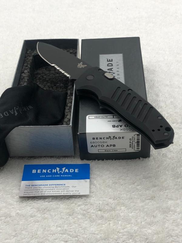 Benchmade 6800SBK Auto APB  Ambidextrous Push Button Automatic Knife