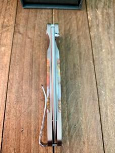 Santa Fe Stoneworks Tesoro Fossiled and Gemstone Titanium Body Button Lock Seki Japan 