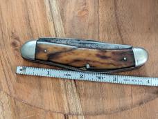 Rare 5 Blade BRIDGE CUTLERY CO Smooth Bone Serpentine Handle Pocket Knife - Late 1800's