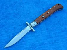 New 11" Italian Roma style Swinguard Switchblade knife Wood handles