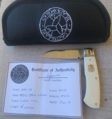 Pablo Castellani Super Tusk Native..4"..440c...Fluted/integral/doved bolsters..makers pouch/coa