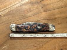 Vintage 1960's Imperial Tortoise Shell Serpentine Handle Jack Knife 