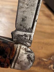 Vintage 1960's Imperial Tortoise Shell Serpentine Handle Jack Knife 