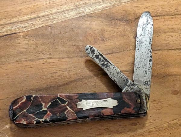 Vintage 1920-1952 Imperial Tortoise Shell Jack Knife - Good Snap