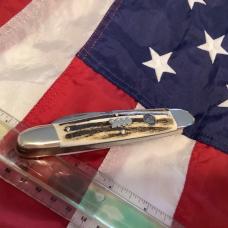 Bulldog Brand Anglo Saxon Whittler w/ Super Vintage Stag Handles -Central Kentucky Knife Club -NOS