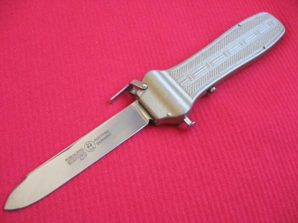 Vintage Robert KLAAS Front Opener Solingen Germany Kissing Crane OTF Switchblade Knife - Mint