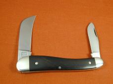 Titusville Cutlery 2024 Smooth Gabon Ebony Wood Rooster Comb Farmer Knife Rare 1 of 70 COA USA Made