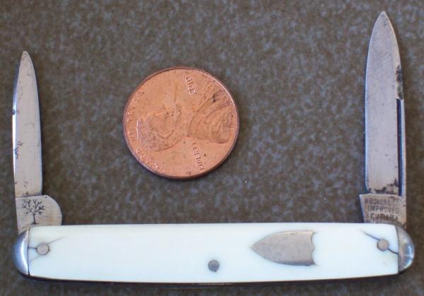 vintage H. BOKER & CO. IMPROVED CUTLERY Pocket Knife with Ivory handles