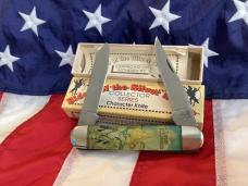 Vintage Camillus 2 Blade Large Cigar Knife w Riders of the Silver Screen Handles -Lone Ranger -NOS