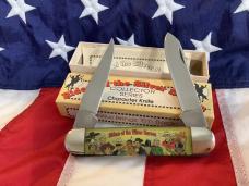 Vintage Camillus 2 Blade Large Cigar Knife w Riders of the Silver Screen Handles -Lone Ranger -NOS