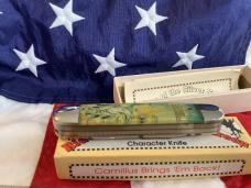 Vintage Camillus 2 Blade Large Cigar Knife w Riders of the Silver Screen Handles -Lone Ranger -NOS