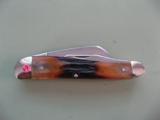   DANIELS FAMILY KNIFE BRANDS-TITUSVILLE CUTLERY-ROOSTER COMB GENUINE AMBER STAG #2