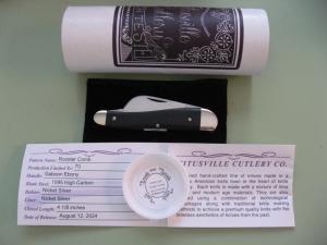 DANIELS FAMILY KNIFE BRANDS-TITUSVILLE CUTLERY-ROOSTER COMB GABON EBONY #1