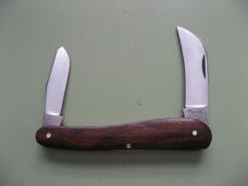   DANIELS FAMILY KNIFE BRANDS-TITUSVILLE CUTLERY-ROOSTER COMB COCOBOLO ROSEWOOD #1