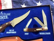 Old Timer Schrade Cutlery Sharpfinger and Middleman Stockman -NOS in Orig box