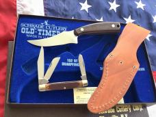 Old Timer Schrade Cutlery Sharpfinger and Middleman Stockman -NOS in Orig box