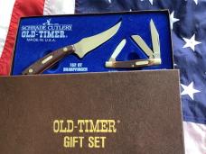 Old Timer Schrade Cutlery Sharpfinger and Middleman Stockman -NOS in Orig box