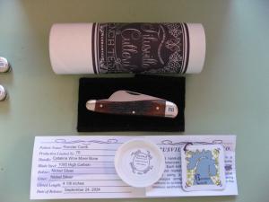 DANIELS FAMILY KNIFE BRANDS-TITUSVILLE CUTLERY-ROOSTER COMB CAROLINA WINE BONE #1