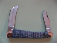   DANIELS FAMILY KNIFE BRANDS-TITUSVILLE CUTLERY-ROOSTER COMB PROTO BLUE BOX ELDER