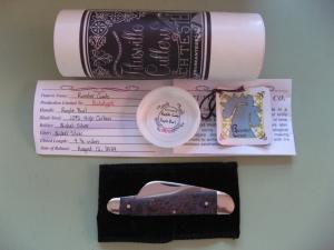 DANIELS FAMILY KNIFE BRANDS-TITUSVILLE CUTLERY-ROOSTER COMB PROTO PURPLE BURL