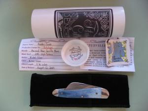 DANIELS FAMILY KNIFE BRANDS-TITUSVILLE CUTLERY-ROOSTER COMB PROTO MERMAID BLUE GIRAFFE