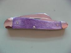   DANIELS FAMILY KNIFE BRANDS-TITUSVILLE CUTLERY-ROOSTER COMB PROTO PURPLE GIRAFFE
