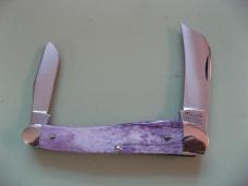   DANIELS FAMILY KNIFE BRANDS-TITUSVILLE CUTLERY-ROOSTER COMB PROTO PURPLE GIRAFFE