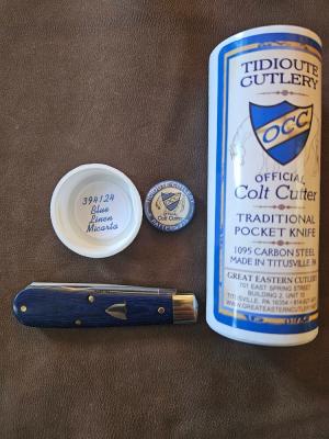 Gec 394124 Blue Linen Micarta