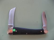   DANIELS FAMILY KNIFE BRANDS-TITUSVILLE CUTLERY-ROOSTER COMB PROTO BOG OAK