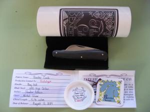 DANIELS FAMILY KNIFE BRANDS-TITUSVILLE CUTLERY-ROOSTER COMB PROTO BOG OAK SHADOW