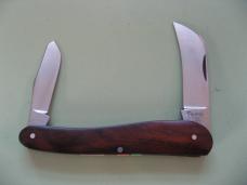   DANIELS FAMILY KNIFE BRANDS-TITUSVILLE CUTLERY-ROOSTER COMB PROTO COCOBOLO WOOD SHADOW