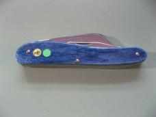   DANIELS FAMILY KNIFE BRANDS-TITUSVILLE CUTLERY-ROOSTER COMB PROTO OLYMPIC BLUE GIRAFFE SHAD SHADOW
