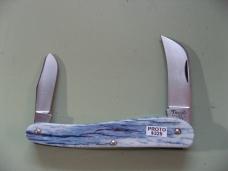   DANIELS FAMILY KNIFE BRANDS-TITUSVILLE CUTLERY-ROOSTER COMB PROTO OLYMPIC BLUE GIRAFFE SHAD SHADOW