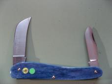   DANIELS FAMILY KNIFE BRANDS-TITUSVILLE CUTLERY-ROOSTER COMB PROTO OLYMPIC BLUE GIRAFFE SHAD SHADOW