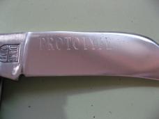   DANIELS FAMILY KNIFE BRANDS-TITUSVILLE CUTLERY-ROOSTER COMB PROTO OLYMPIC BLUE GIRAFFE SHAD SHADOW