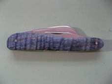   DANIELS FAMILY KNIFE BRANDS-TITUSVILLE CUTLERY-ROOSTER COMB PROTO OLYMPIC BLUE GIRAFFE SHAD SHADOW