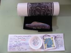   DANIELS FAMILY KNIFE BRANDS-TITUSVILLE CUTLERY-ROOSTER COMB PROTO PURPLE BURL SHADOW