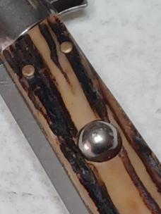 11" Vintage Stiletto Italy Stag. Rare kit knife. 