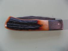 DANIELS FAMILY KNIFE BRANDS-EXCELSIOR KNIFE CO-ALL AMERICAN TRAPPER AMBER STAG FIRST CONCEPT PROTO