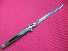 New Old Stock "INOX" 13 Inch Blonde Horn ITALIAN STILETTO Switchblade Knife